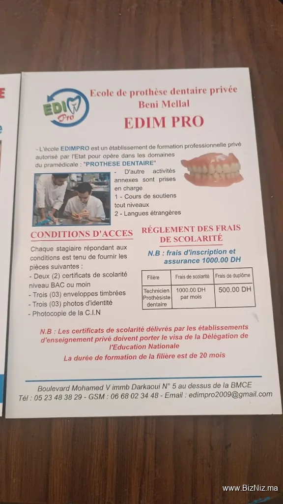 Ecole Edimpro De Prothèse Dentaire
