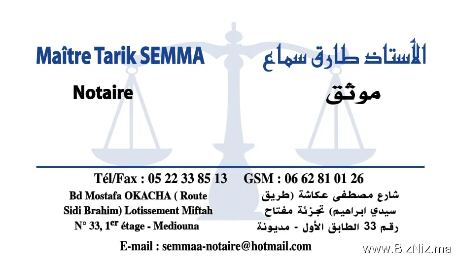 Maître Tarik SEMMA