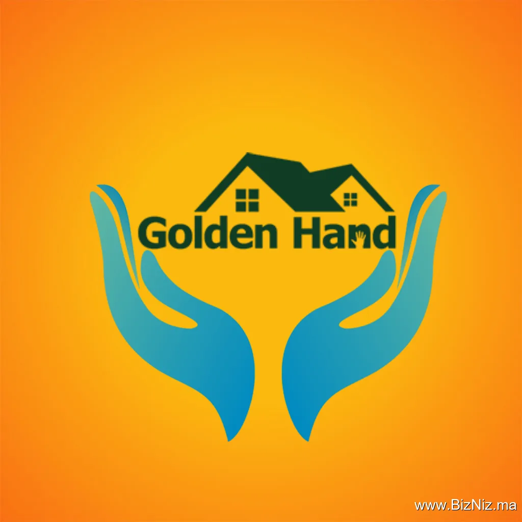 Golden hand décoration