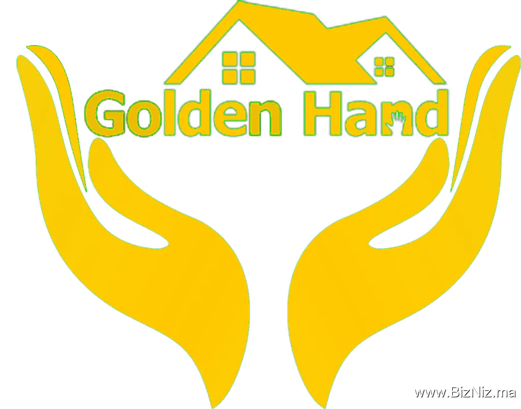 Golden hand décoration